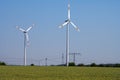 Wind turbines and overhead electric power lines