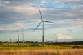 Wind turbines park. Royalty Free Stock Photo
