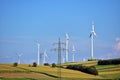 Wind turbines and power pole in Lower Austria