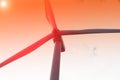 Wind turbines producing alternative energy Royalty Free Stock Photo