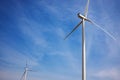 Wind turbines producing alternative energy Royalty Free Stock Photo