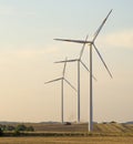 Wind turbines, pure energy,windmills in the fields