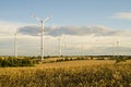 Wind turbines, pure energy,windmills in the fields