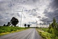 Wind turbines, pure energy,windmills in the fields