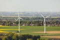 Wind Turbines And Fields Royalty Free Stock Photo