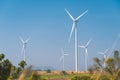 wind turbines are renewable energy. Royalty Free Stock Photo