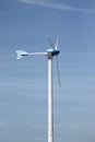 Wind turbines in running. Royalty Free Stock Photo