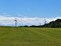 Wind turbines in rural countryside, Town of Chateaugay, Franklin County, New York United States