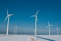 Wind turbines and shadow Royalty Free Stock Photo