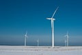 Wind turbines and shadow Royalty Free Stock Photo