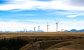 Wind turbines generating electricity near Pincher Creek Alberta Royalty Free Stock Photo