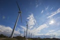 Wind turbines and storm in Anoia, Barcelona, Spain Royalty Free Stock Photo