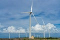 Wind turbines in Taichung Port Gaomei Wetlands Area Royalty Free Stock Photo