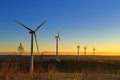 Wind turbines-two Royalty Free Stock Photo