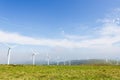 Wind turbines on a wind farm in Galicia, Spain