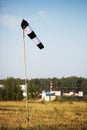 Wind vane airport blue sky Royalty Free Stock Photo