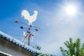 Wind Vane or weather vane chicken style rotate by wind blow Royalty Free Stock Photo