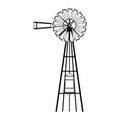 Wind water pump icon image Royalty Free Stock Photo