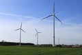 Wind wheels on a field Royalty Free Stock Photo