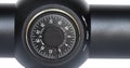 Windage changes on a rifle scope on this dial Royalty Free Stock Photo