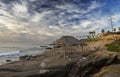 Palm Covered Shack on Windansea Beach in La Jolla San Diego Royalty Free Stock Photo