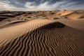 windblown sand dunes create unique patterns and designs in the desert landscape