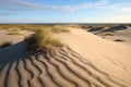 windblown sand dunes, stretching to the horizon