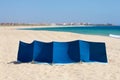 Windbreak on beach