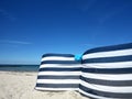 Windbreak on the beach of the Baltic Sea in Germany