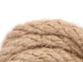 Winded hemp rope. Close up. Royalty Free Stock Photo