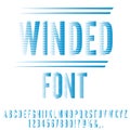 Winded stylized font