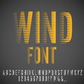 Winded stylized font