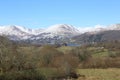 Windermere from High Wray on a bright winters day. Royalty Free Stock Photo
