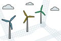 Windfarm vector illustration