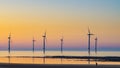 Windfarm on Redcar coastline.