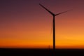 Windfarm at sunset Royalty Free Stock Photo
