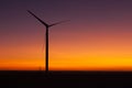 Windfarm at sunset Royalty Free Stock Photo