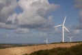 Windfarms in fields in England Royalty Free Stock Photo