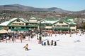 Windham Mountain Ski, New York in Winter snow Royalty Free Stock Photo