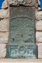 Plaque at the Reiterdenkmal in Windhoek Royalty Free Stock Photo