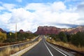 Winding Airport Road viewed from Sedona Airport Vortex Royalty Free Stock Photo