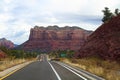 Winding Airport Road viewed from Sedona Airport Vortex Royalty Free Stock Photo