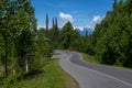 Winding Alaska Road Royalty Free Stock Photo