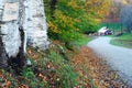 A winding Autumn Country Road Royalty Free Stock Photo