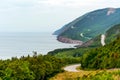Cabot Trail in Cape Breton Highlands National Park Royalty Free Stock Photo