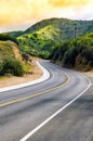 Winding California highway. Royalty Free Stock Photo