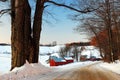 Winter on the Farm Royalty Free Stock Photo