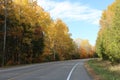 A Winding Country Road in the Autumn Royalty Free Stock Photo