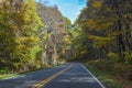 Winding Country Road Traveling Through Beautiful Fall Foliage Royalty Free Stock Photo