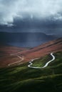 Winding curve road at West Fjords region in Iceland Royalty Free Stock Photo